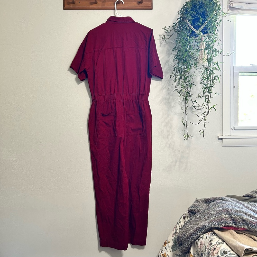 Universal Thread Burgundy Button-Up Jumpsuit - image 3